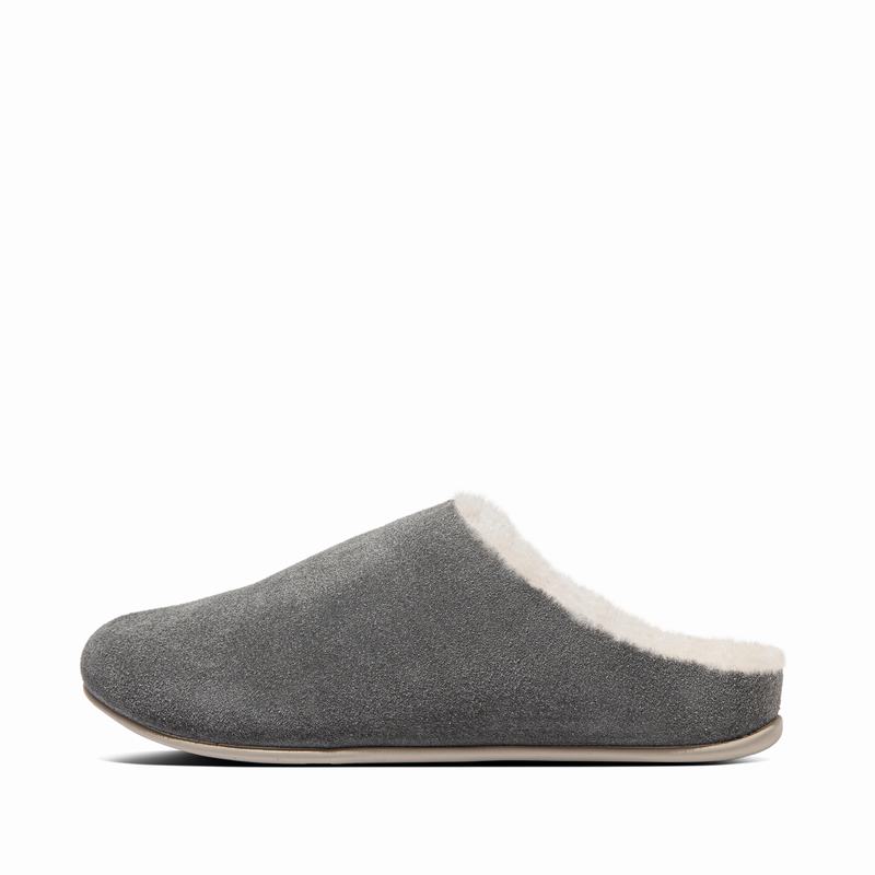 FitFlop Chrissie Shearling Grau - FitFlop Hausschuhe Damen Schweiz [NZPG-29164]